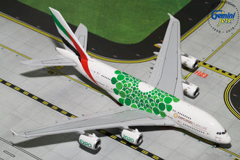 Emirates Airbus A380 A6-EEW EXPO 2020 Green GeminiJets GJUAE1788 Scale 1:400