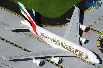 Emirates Airbus A380 A6-EVG UAE 50th Anniversary GeminiJets GJUAE2051 Scale 1:400