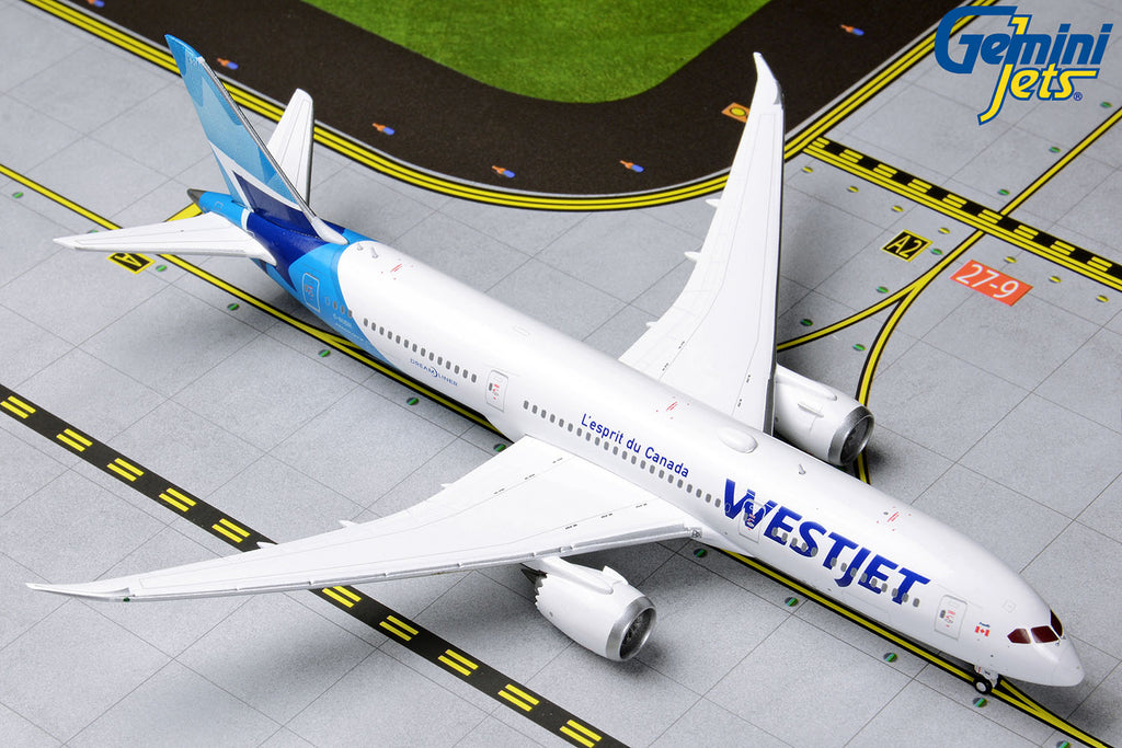 WestJet Boeing 787-9 C-GUDH GeminiJets GJWJA1847 Scale 1:400