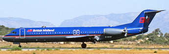 British Midland International Fokker 100 G-BXWF JC Wings JC2BMA0303 XX20303 Scale 1:200