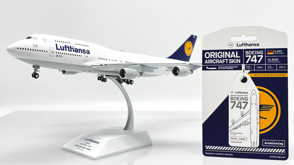 Lufthansa Boeing 747-400 Flaps Down D-ABTE With Aviationtag JC Wings JC2DLH0315A XX20315A Scale 1:200