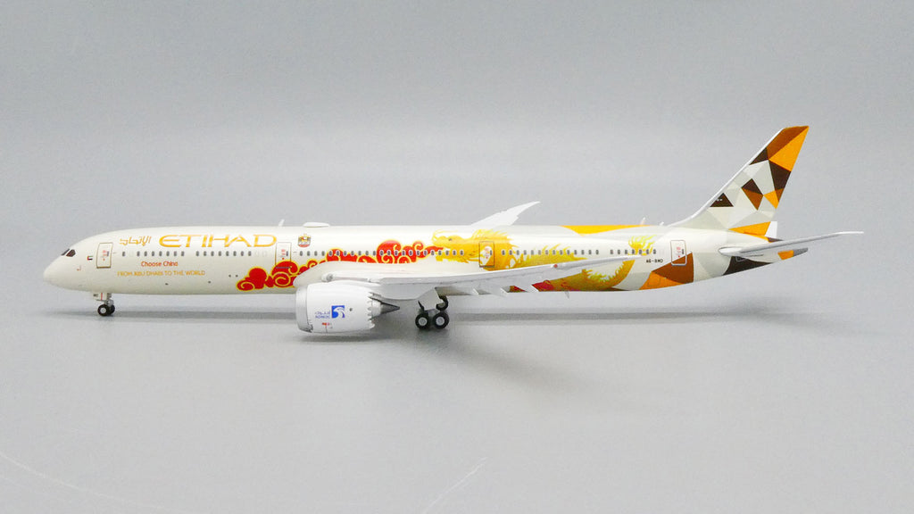 Etihad Airways Boeing 787-10 Flaps Down A6-BMD Choose China JC Wings JC4ETD979A XX4979A Scale 1:400