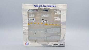Airport Accessories 20 Pieces Set JC Wings JC4GSESETA JCGSESETA Scale 1:400
