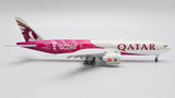 Qatar Airways Boeing 777-200LR Flaps Down A7-BBI FIFA World Cup Qatar 2022 JC Wings JC4QTR0011A XX40011A Scale 1:400