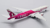 Qatar Airways Boeing 777-300ER Flaps Down A7-BEB FIFA World Cup Qatar 2022 JC Wings JC4QTR489A XX4489A Scale 1:400