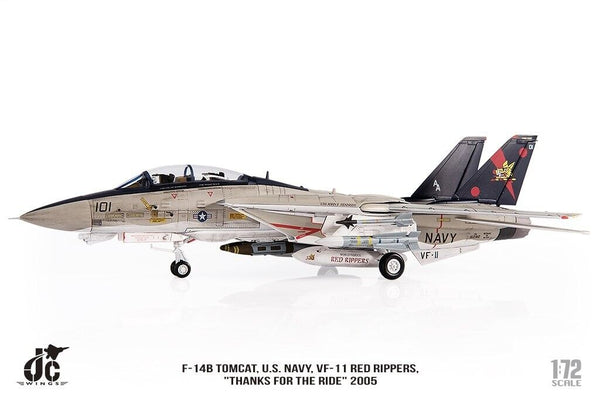 USN F-14B Tomcat AA101 (VF-11 Red Rippers, Thanks For The Ride, 2005) JC  Wings JCW-72-F14-010 Scale 1:72