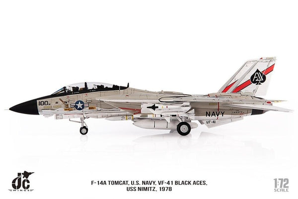 USN F-14A Tomcat AJ100 (VF-41 Black Aces, USS Nimitz, 1978) JC Wings J –  PandaFox Toys