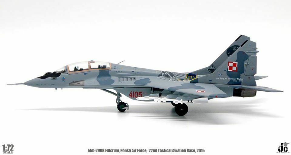 Polish Air Force MiG-29UB Fulcrum-B 4105 (22nd TAB) JC Wings JCW-72-MG29-007 Scale 1:72