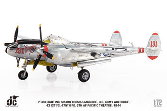 USAAF Lockheed P-38J Lightning 131 (475th FG, 431st FS, Pudgy IV, Tommy McGuire) JC Wings JCW-72-P38-002 Scale 1:72