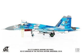 Ukrainian Air Force Su-27P1M Flanker-B Blue 50 (831st IAP, Ukraine, 2016) JC Wings JCW-72-SU27-011 Scale 1:72