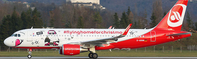 Air Berlin	Airbus A320 D-ABNM Fly Home For Christmas JC Wings LH2BER205 LH2205 Scale 1:200