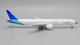 Garuda Indonesia Boeing 777-300ER Flaps Down PK-GIJ Ayo Pakai Masker JC Wings LH4GIA225A LH4225A Scale 1:400