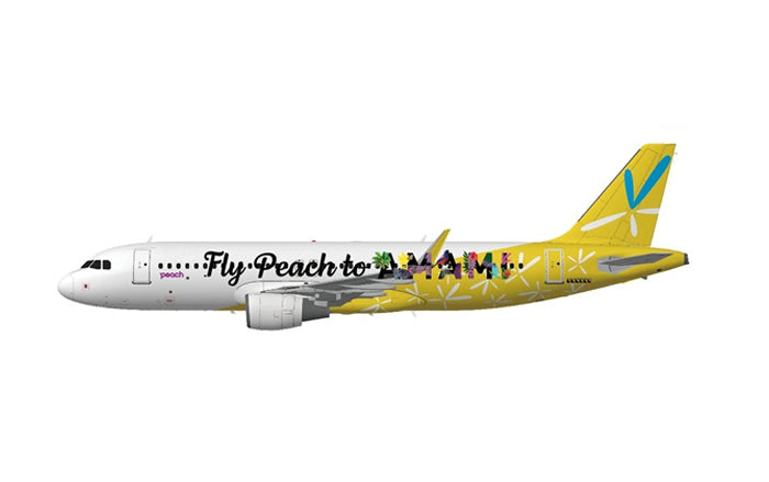 Peach Aviation Airbus A320 JA08VA Fly Peach to AMAMI Phoenix PH4APJ2190 04402 Scale 1:400