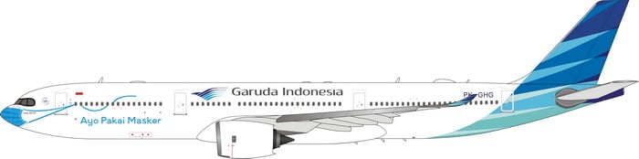 Garuda Indonesia Airbus A330-900neo PK-GHG Ayo Pakai Masker Phoenix PH4GIA2096 Scale 1:400