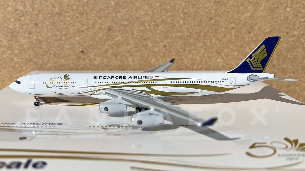 Singapore Airlines Airbus A340-300 9V-SJE 50th Anniversary Phoenix PH4SIA1016 Scale 1:400