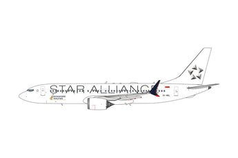 Singapore Airlines Boeing 737 MAX 8 9V-MBL Star Alliance Phoenix PH4SIA2264 04441 Scale 1:400