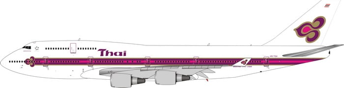 Thai Airways Boeing 747-400 HS-TGA Phoenix PH4THA2094 Scale 1:400