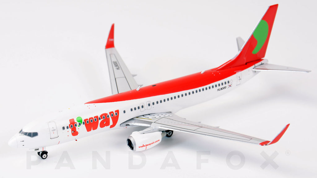 T'way Air Boeing 737-800 HL8000 Phoenix PH4TWB1890 04255 Scale 1:400