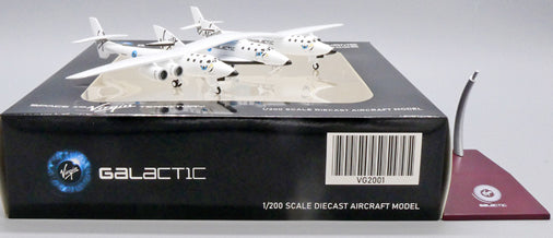 Virgin Galactic Scaled Composites 348 White Knight II N348MS Old Livery JC Wings VG2VGX001 VG2001 Scale 1:200